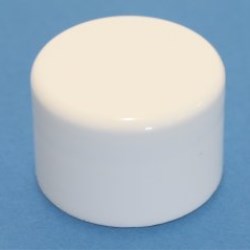 24mm 410 White Smooth Cap with EPE Liner